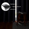 Diagram showing the layers of a blackout curtain including the front fabric layer and back fabric layer made of high-density 