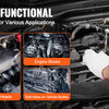 A multi-functional kit showing engine blocks, cylinder heads, and bolt holes on a vehicle body.
